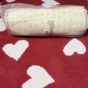 Threshold Cream and Pink Patterned Bolster Pillow